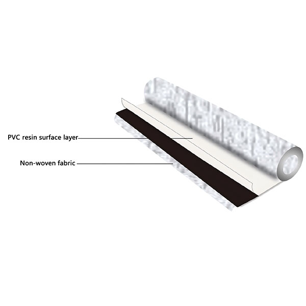 Membrana impermeabilizante de PVC con respaldo polar
